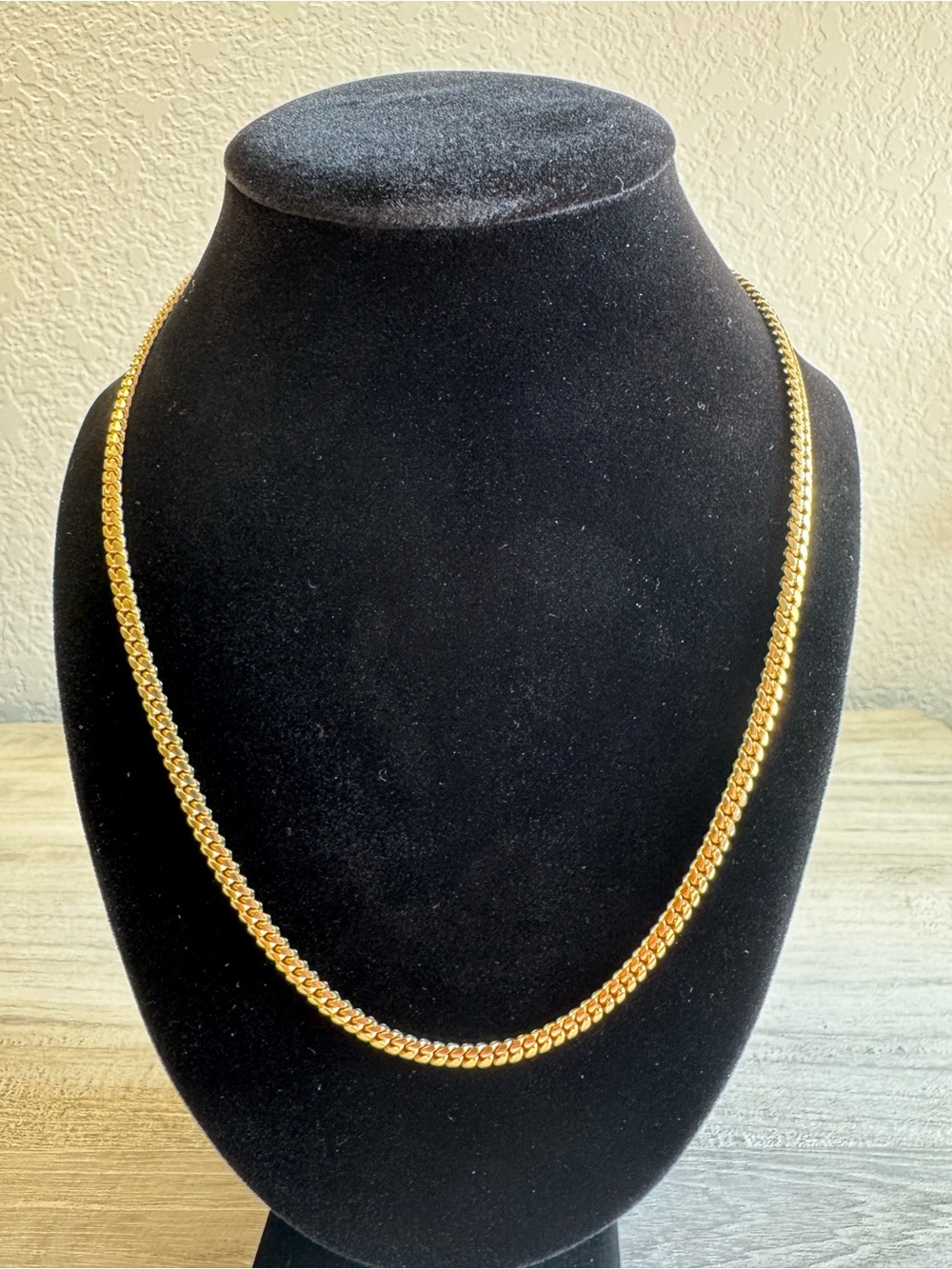 Solid .925 Silver 4.4MM Cuban Link - Heavy 14K Gold Finish (23g)